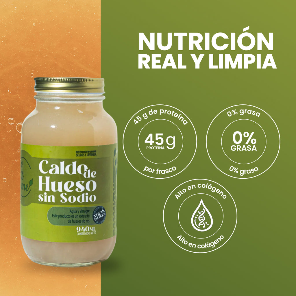 Caldo hueso sin sodio