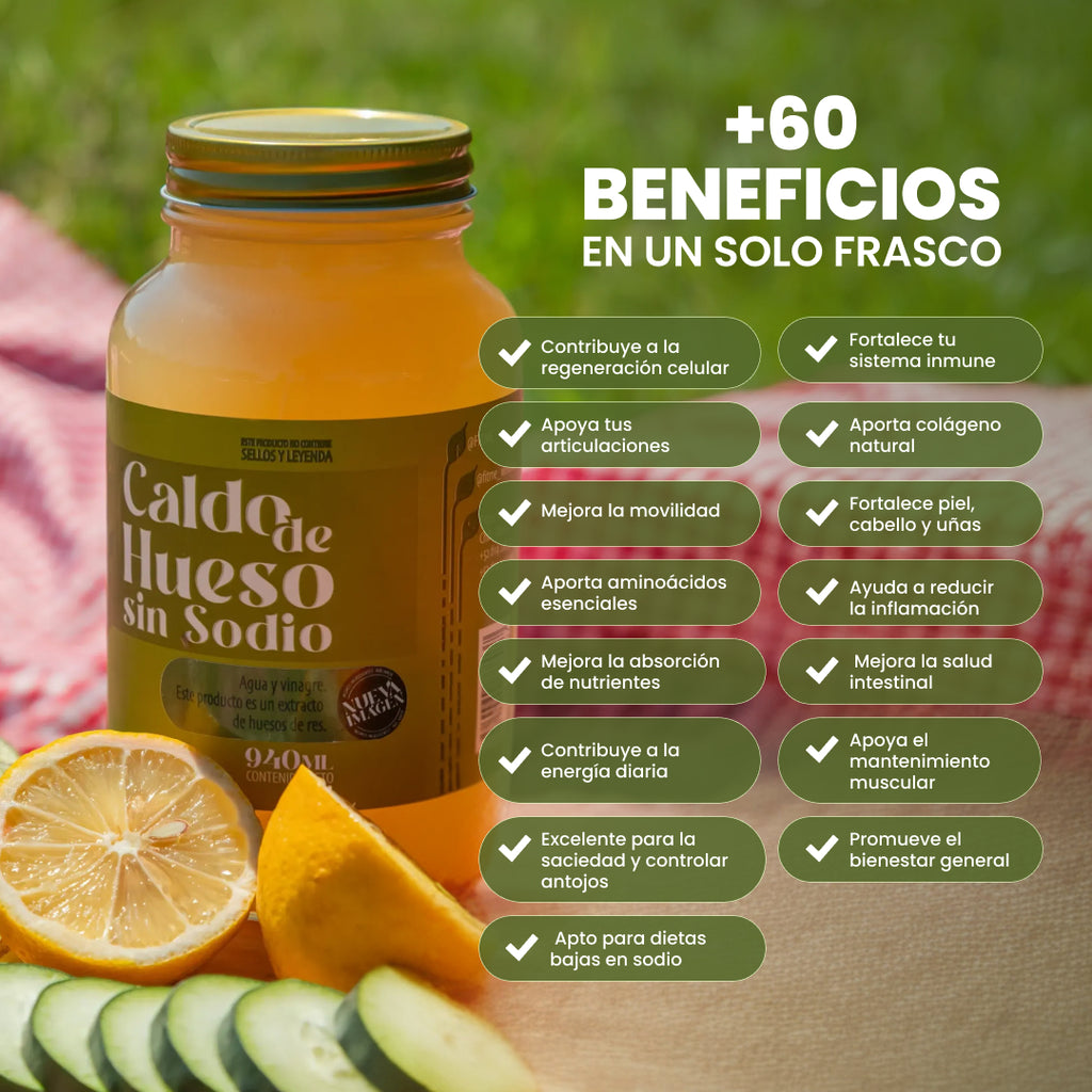 Caldo hueso sin sodio