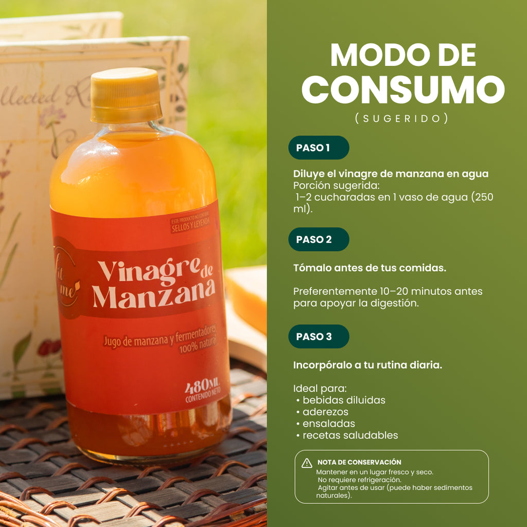Vinagre de manzana con la madre