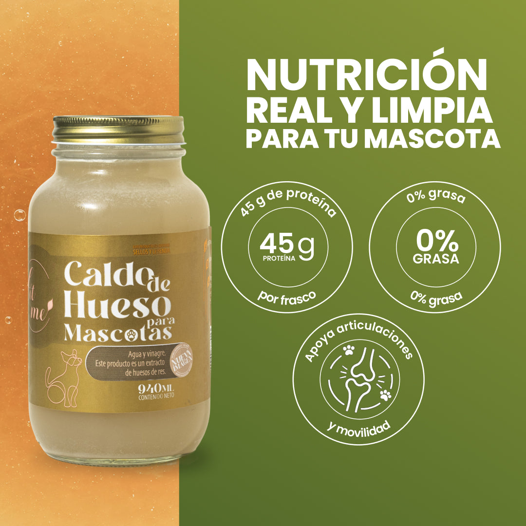Caldos de hueso para mascotas