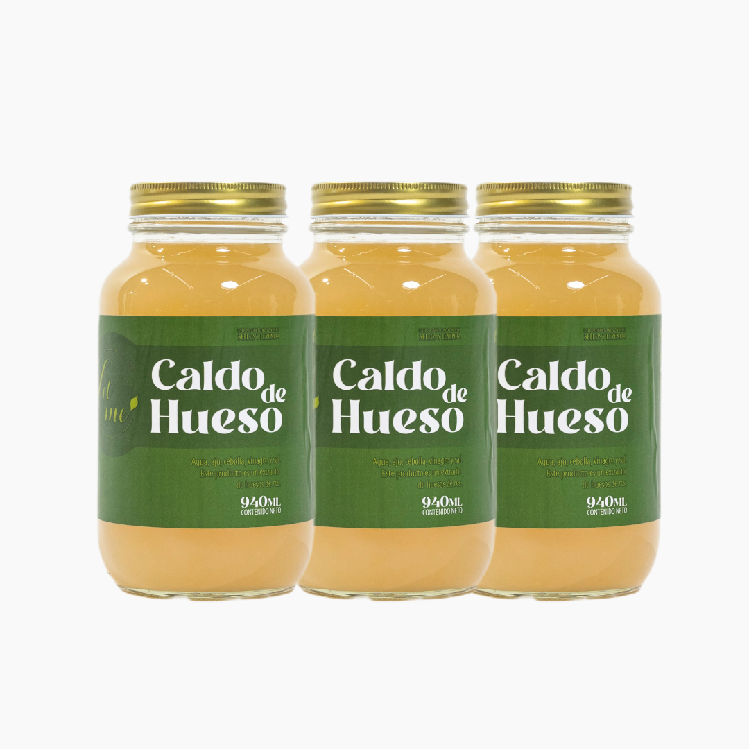 3 Caldos de hueso de res